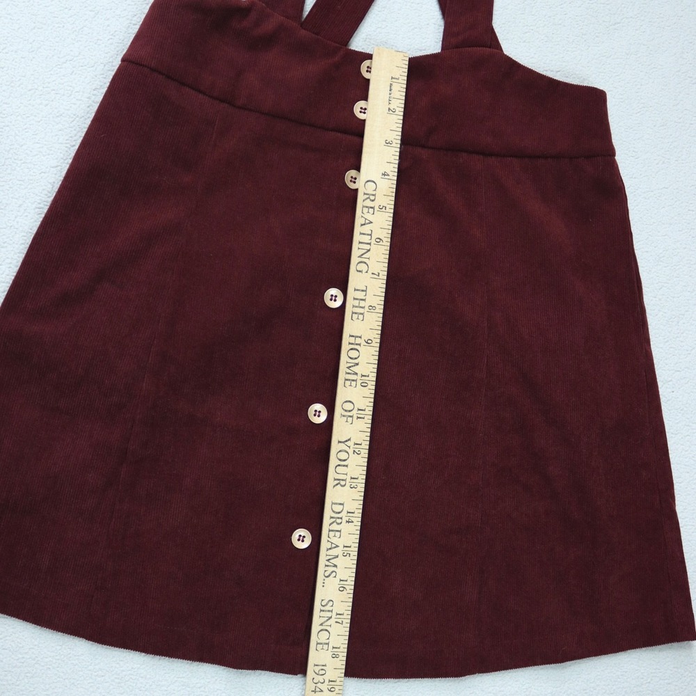 Allegra K Women's Corduroy Button A-Line Bib Overall Skirt Dress Size Medium - Picture 8 of 10